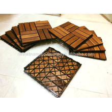 Pack of 10 Wood Deck Tiles for Both Interior and Exterior Areas